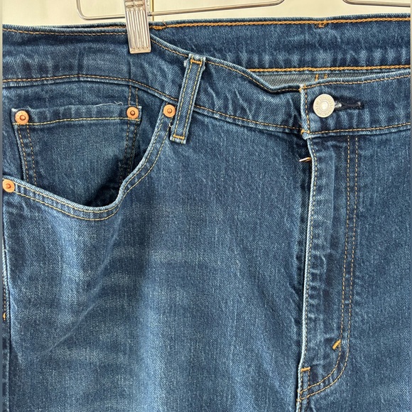 Levi's Men's Jeans 514 W40 L32 Blue Indigo Straight Vintage Y2K EUC 90s - Picture 2 of 9